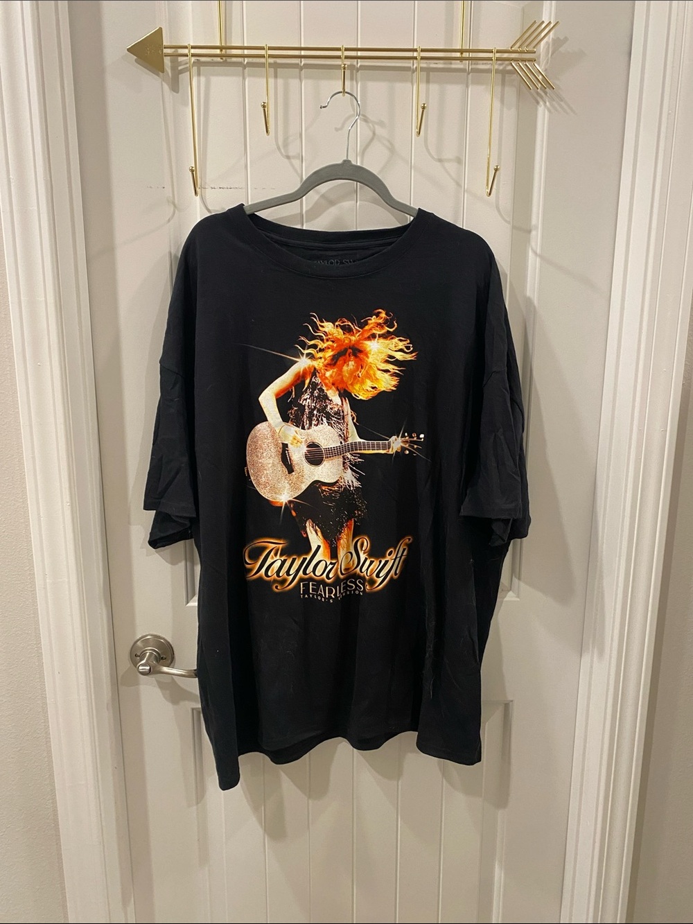 Taylor Swift Fearless Taylor’s Version Black Tee Shirt 3X